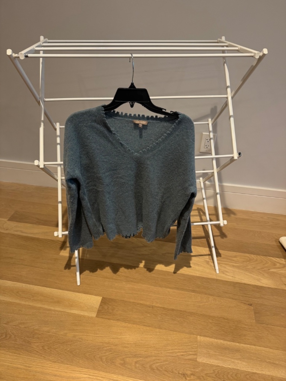 Lilla P 100% Cashmere Blue Green Sweater